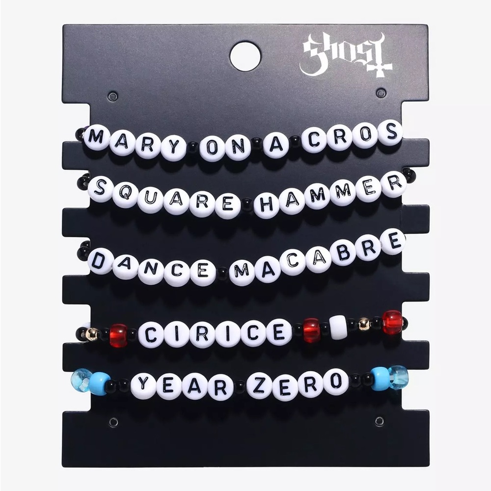 Ghost Song Titles Bead Bracelet Set Hot‎ Topic Papa Emeritus Nameless Ghouls